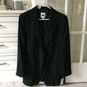 NWT DKNY Black Long Single Button Blazer - Size 4